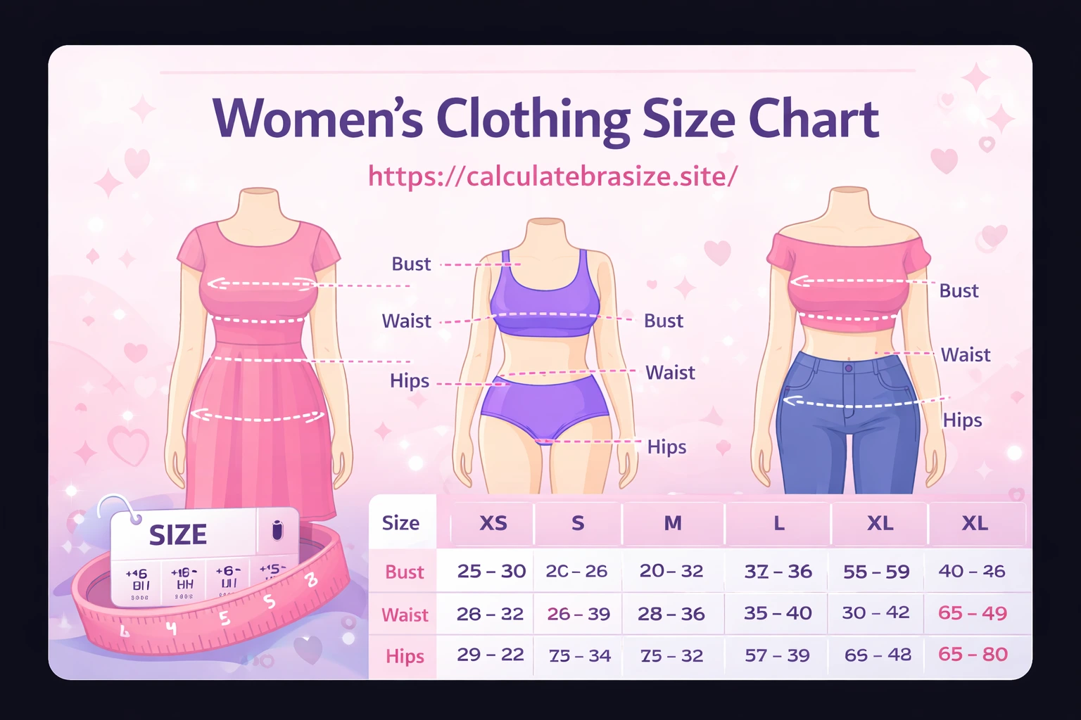 The Ultimate Women Clothing Size Chart: Find Your Perfect Fit Every Time